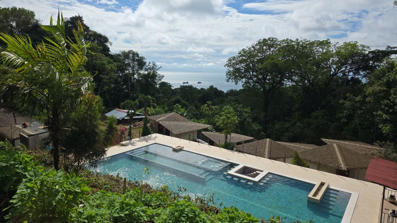 Infinity pool with ocean views